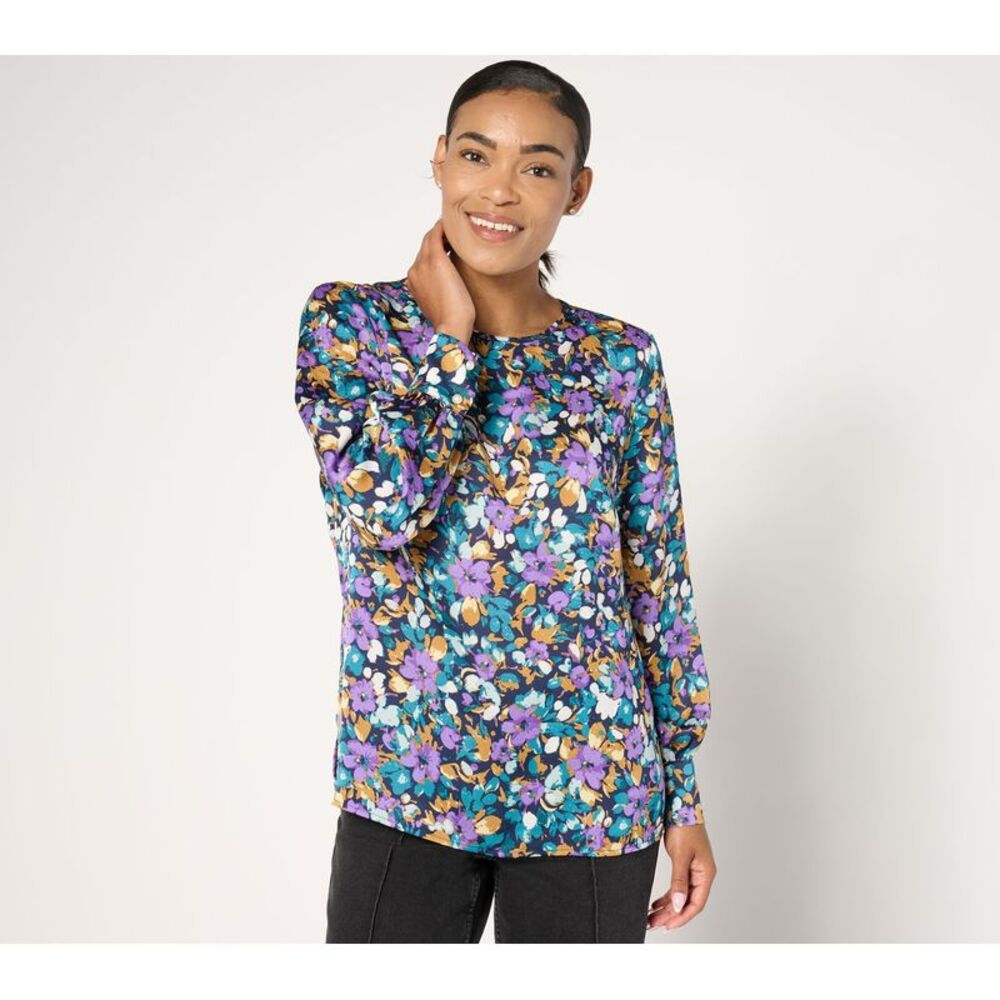 BEAUTIFUL by Lawrence Zarian Women's Top Sz S Long Sleeve Multi-colored